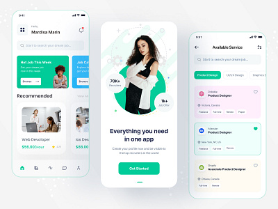 Job Finding App UI Design