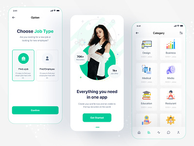 Job Finding App UI Design