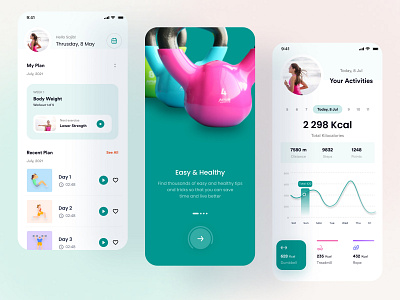 Fitness and workout App Design activity exercise fit fitness fitness app fitness mobile app gym gym app health mobile mobile app mobile app design mobile app ui mobile ui syful trending ui design ux design workout workout app