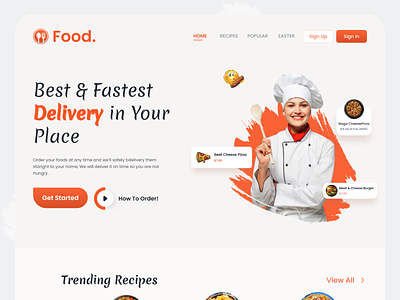 Food Delivery Landing Page