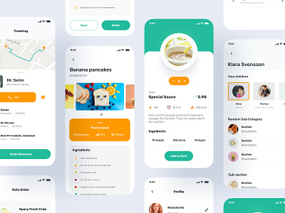 Kiddo baby food app design by syful islam for SylGraph on Dribbble