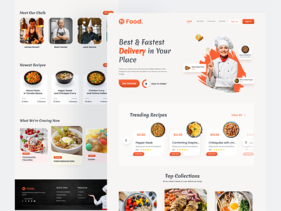 Food Delivery Landing Page Design