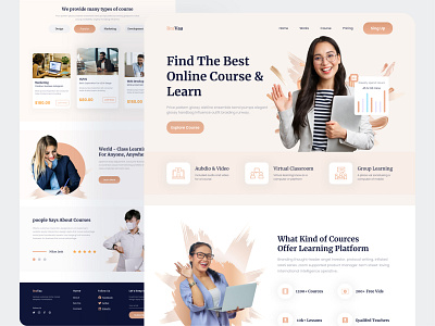 E-Learning Landing Page Design e learning e learning e learning website e study e study education education platform landing page learing platform learning online course online course website online learing study syful web web design web ui website website design