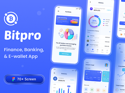 Bitpro Currency Finance Banking & wallet app design
