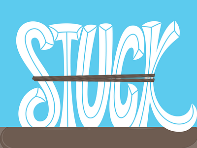 messing around bored calligraphy illustration lettering practice stuck type typography vector