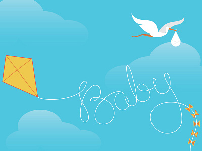 Baby card baby card illustration lettering
