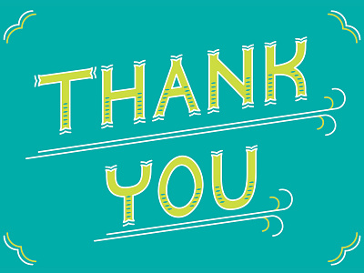 Thank you card card lettering