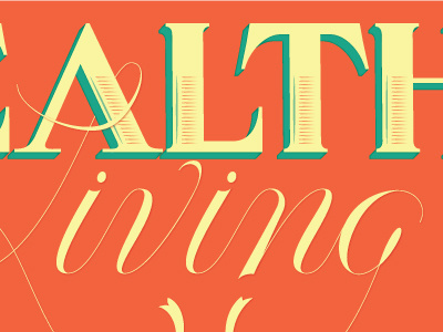Healthy Living doodle healthy lettering living practice