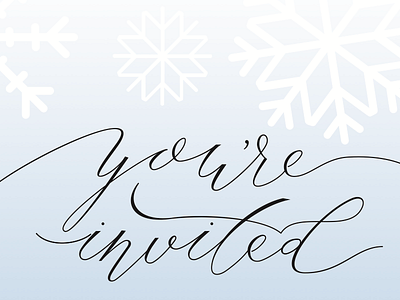 Winter One-Derland Invitation calligraphy invitation invite lettering type vector