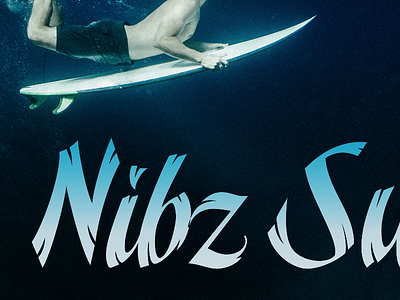 Surf and Surf calligraphy lettering