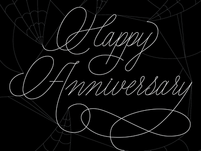 Anniversary Lettering anniversary calligraphy illustration lettering type typography vector