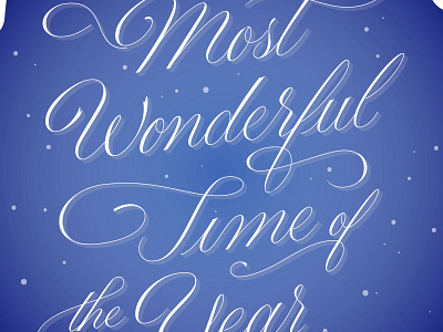 belated holiday post calligraphy illustration lettering type typography