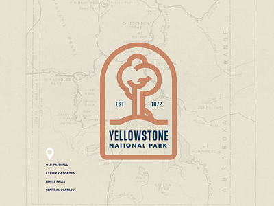 Yellowstone Badge badge badge design lock up logo national parks yellowstone