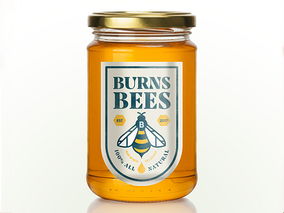 Burns Bees badge badge design branding illustration logo product label