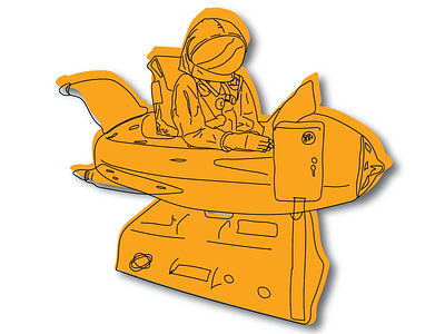 Baby Steps astronaut design fun icon illustration logo sticker vector