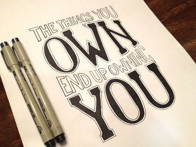 Note to self - remember what's important ink lettering motivation type typography