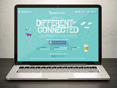 My Social Strand Landing Page digital flat illustration lettering nonprofit ui user experience user interface ux web design website
