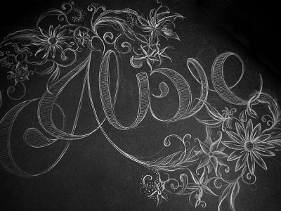 Alive details filigree flourish hand drawn hand lettering lettering script sketch typography