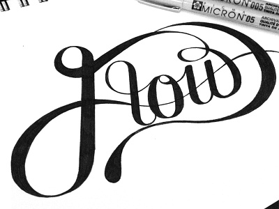 Go with the... flourish hand drawn hand lettering lettering script sketch type typography