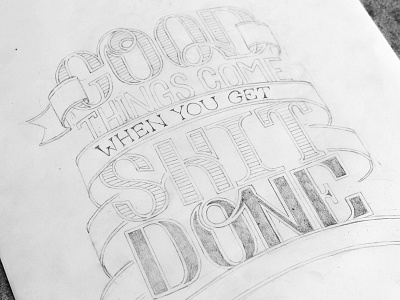 Truth draw flourish hand lettering illustration lettering obsession personal poster ribbon type typography wip