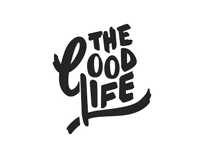 The Good Life brand branding hand lettering health lettering logo rebrand script type typography wellness