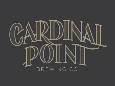 Cardinal Point Progress - Step 3 beer brand branding hand lettering illustration lettering logo type
