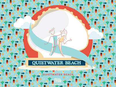 Q is for Quietwater Beach alphabet beach handlettering ice cream illustration lettering logo margaritas q summer type typography