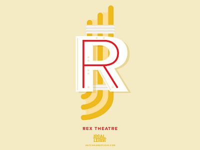 R is for Rex Theatre alphabet branding handlettering illustration letter marquee pensacola r theater theatre typography