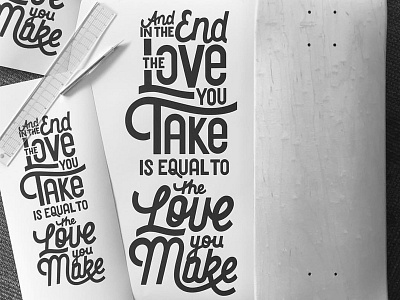 Skateboard Scribbles draw hand lettering handlttering lettering lyrics quote script stack type typography