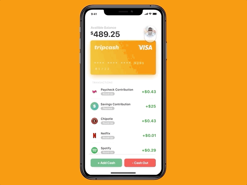 TripCash - Travel Savings App invision studio mobile app design product management product manager ui uidesigner user research userinterface ux uxdesigner