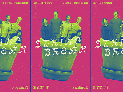 Just Jackie Presents Spring Break comedy design poster richmond rva rvacomedy rvadesign va