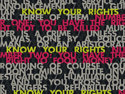 “Know Your Rights” design political richmond rva rvadesign the clash typography