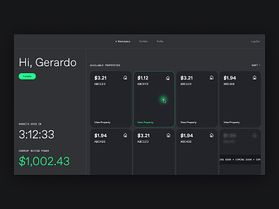 Finance Concept – Dark Mode