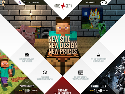 Nitroserv - website and rebranding branding clean flat reponsive ui ux webdesign