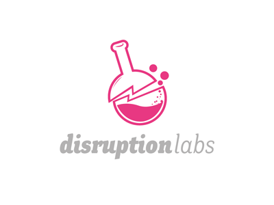 Disruption Labs app branding chemistry logo networking web design