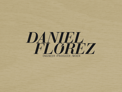 Daniel Flórez branding engineer logo music recording recording studio type