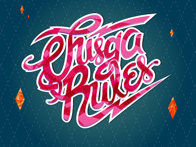 Chisga Rules. band handmade logo rock rockband type typography