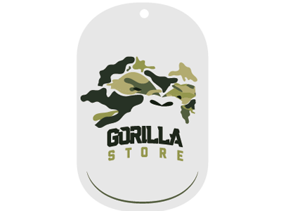 Gorilla Store army branding gorilla logo militar store