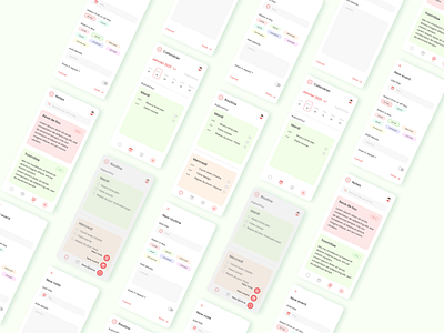 Doulayday agenda app calendar design flat minimal routine ui ux