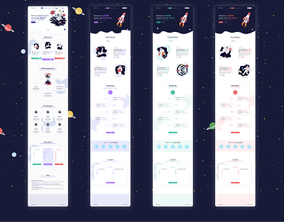 Studreams design flat illustration minimal moon space ui ux web website world