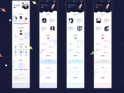 Studreams design flat illustration minimal moon space ui ux web website world