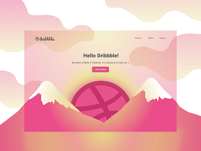 Hello Dribbble Landing Page hello dribbble illustration landing page design website concept