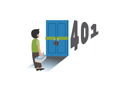 401 Unauthorized 401 illustration page design unauthorized vector website website concept