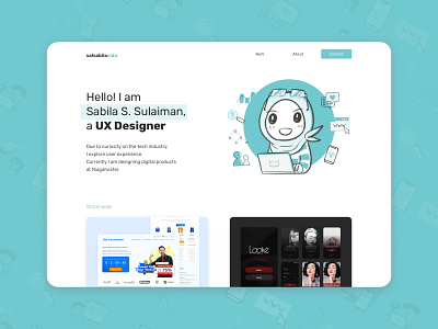 Profile Website Design branding design illustration interface design page design personal website screen design ui website website concept website design