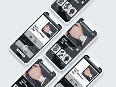 UI design for wrist watch app design illustration ui ux web website