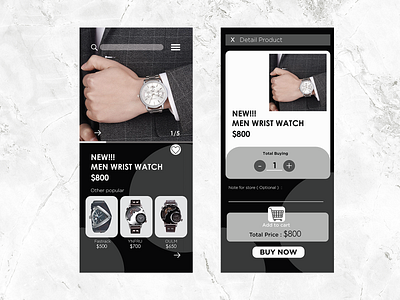 UI design for wrist watch app design ui ux vector web website