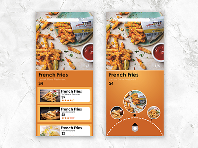 UI FOR French Fries app branding design illustration ui ux web website