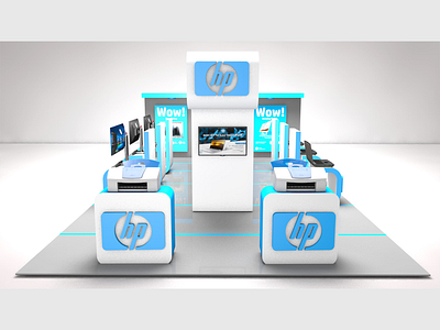 HP exhibition front app branding design exhibition booth design exhibition design exhibition stand design icon