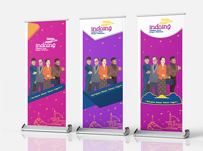 Indoing Boardgame roll bannner banner design branding design illustration roll banner vector