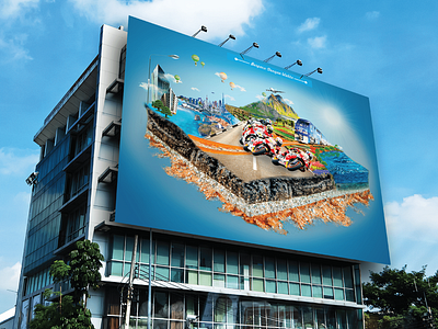 moto gp of digital imaging billboard